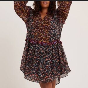 Anthropologie Helene Floral Tunic Dress